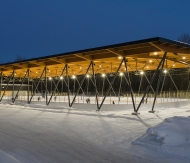 Patinoire couverture du parc des Saphirs (domaine du Boisé)