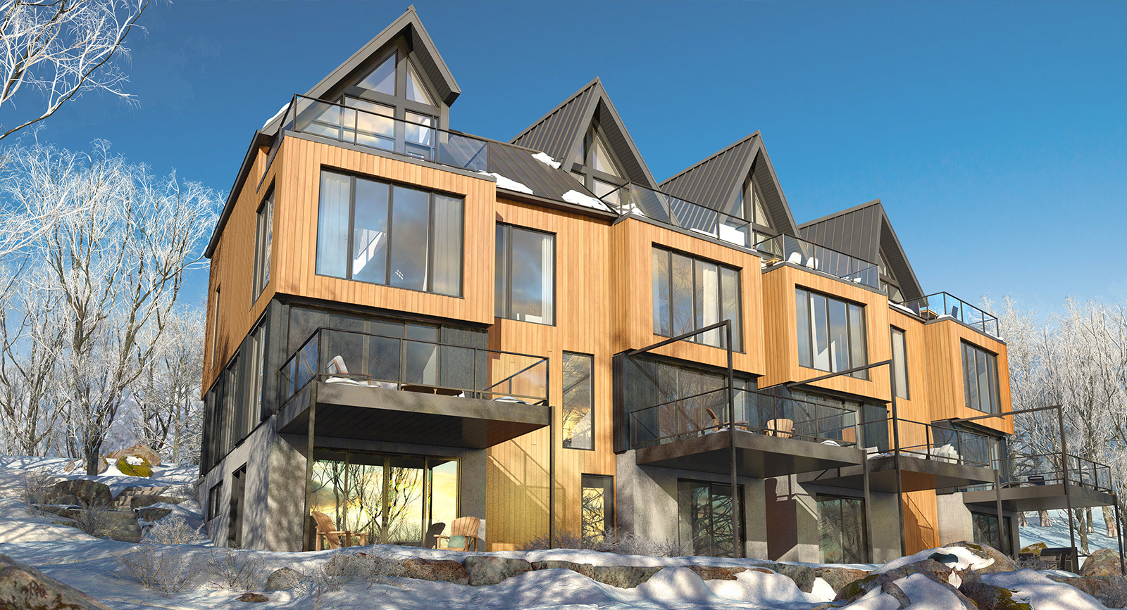 Arborescence, Bromont condos-shelters